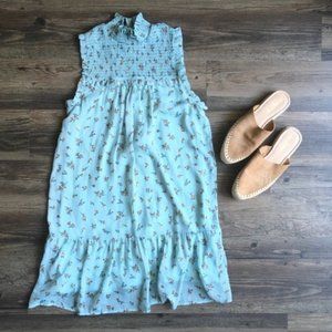 WILD FABLE mock turtleneck dress blue